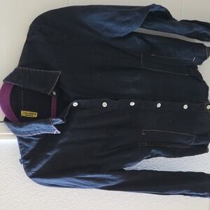 Designer Black Button Down Shirt